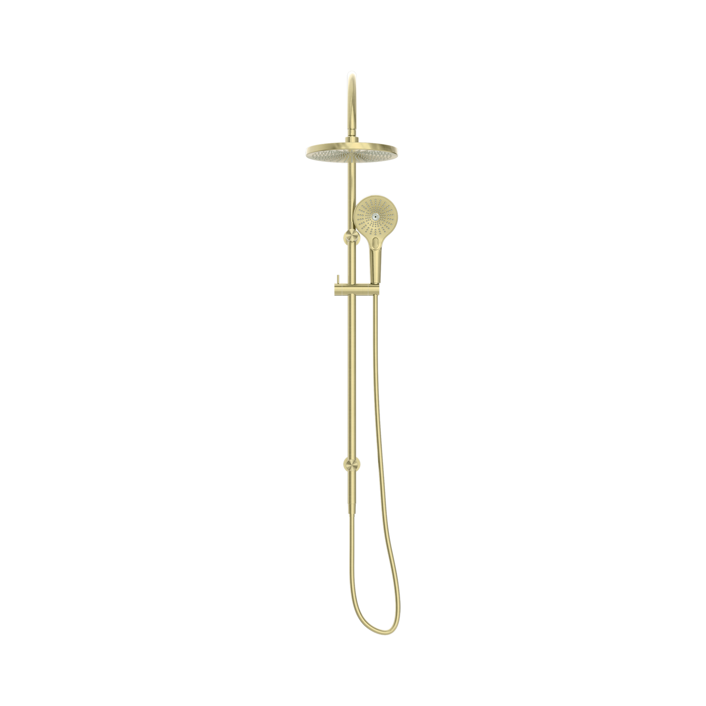Opal Twin Shower Brushed Gold