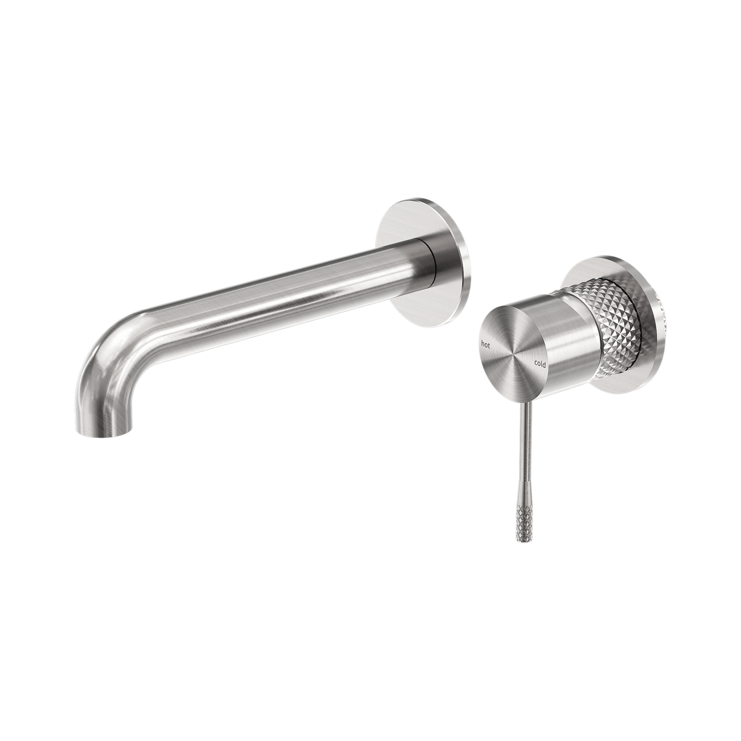 Opal Wall Basin/Bath Mixer Separate Back Plate 260mm Brushed Nickel