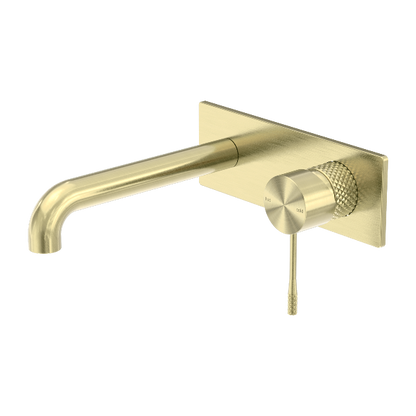 Nero Opal Wall Basin/Bath Mixer 230mm Brushed  NR251907A230BG
