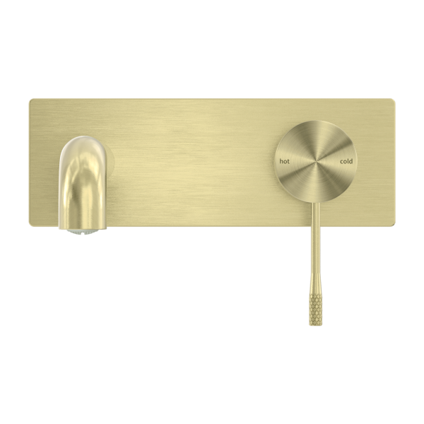 Nero Opal Wall Basin/Bath Mixer 120mm Brushed  NR251907A120BG