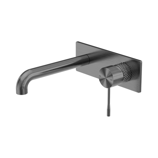 Opal Wall Basin/Bath Mixer 185mm Graphite