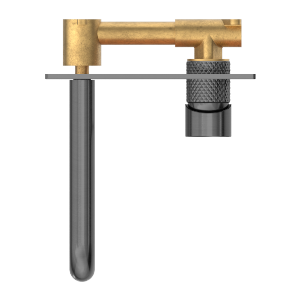 Nero Opal Wall Basin/Bath Mixer 120mm Graphite NR251907A120GR