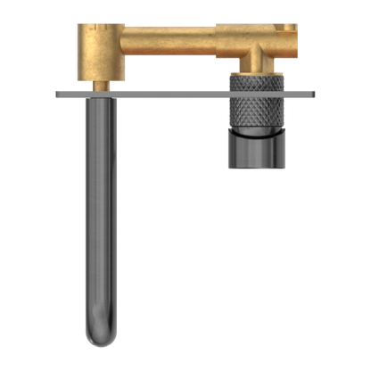 Nero Opal Wall Basin/Bath Mixer 120mm Graphite NR251907A120GR