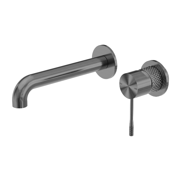 Nero Opal Wall Basin/Bath Mixer Separate Back Plate 260mm Graphite NR251907B260GR