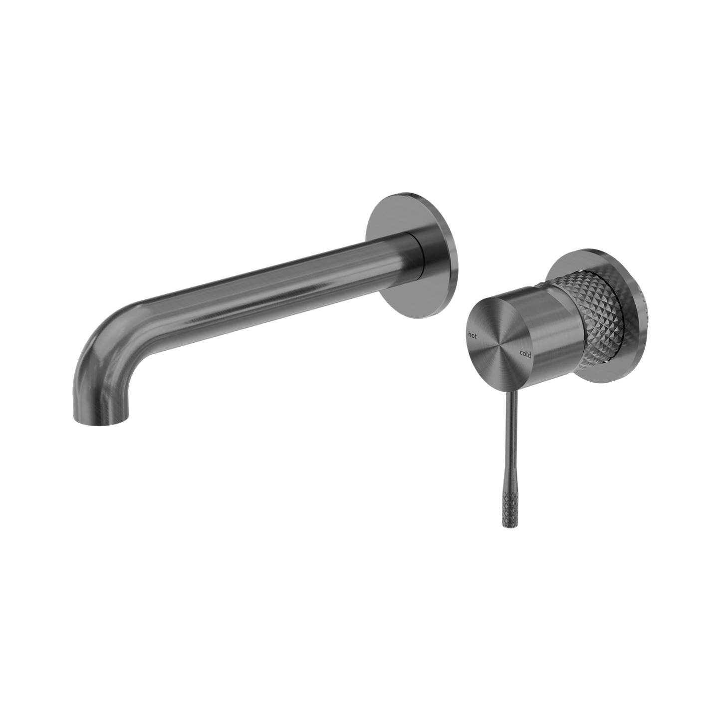Opal Wall Basin/Bath Mixer Separate Back Plate 185mm Graphite