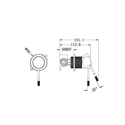 Nero Opal Shower Mixer with 60mm Plate