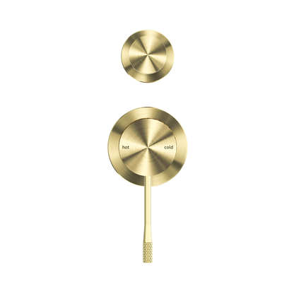 Opal Shower Mixer With Diverter Separate Plate Brushed Gold