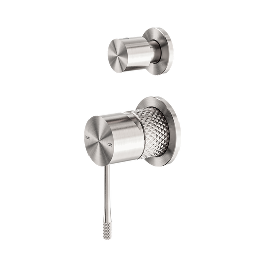 Opal Shower Mixer With Diverter Separate Plate Brushed Nickel