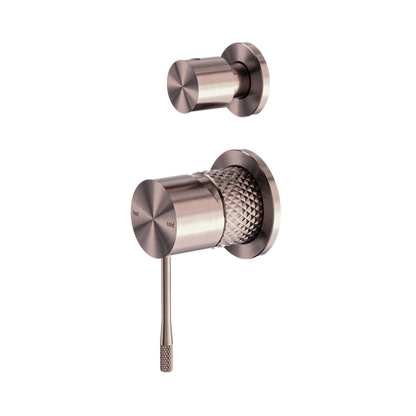 Opal Shower Mixer With Diverter Separate Plate Brushed Bronze