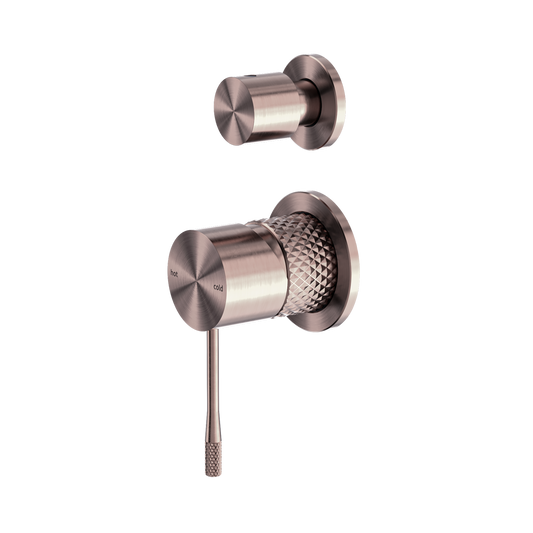 Opal Shower Mixer With Diverter Separate Plate Brushed Bronze