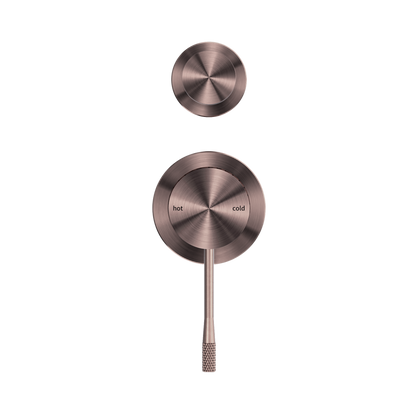 Opal Shower Mixer With Diverter Separate Plate Brushed Bronze