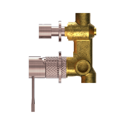 Opal Shower Mixer With Diverter Separate Plate Brushed Bronze