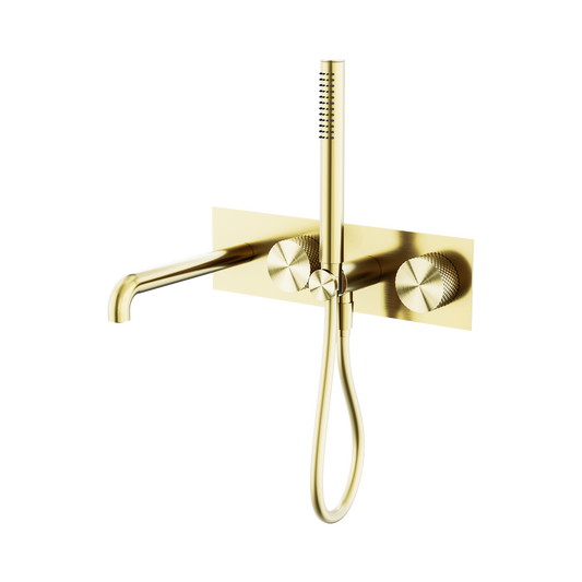 Opal Progressive Shower System With Spout 230mm Brushed Gold