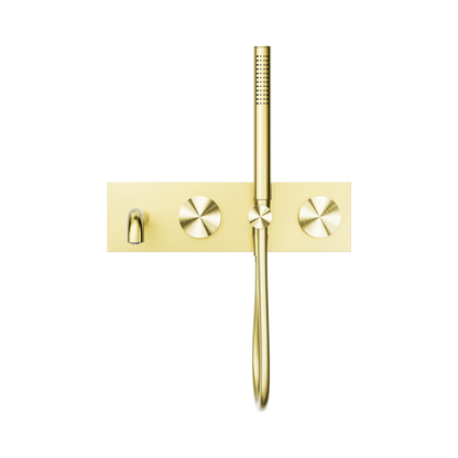 Opal Progressive Shower System With Spout 230mm Brushed Gold