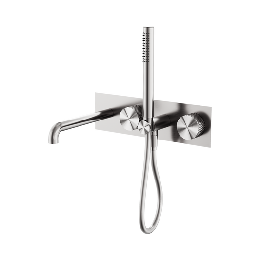 Opal Progressive Shower System With Spout 230mm Brushed Nickel