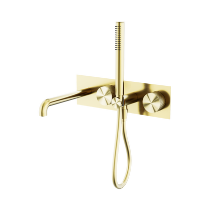 Opal Progressive Shower System With Spout 250mm Brushed Gold
