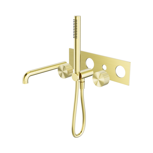 Opal Progressive Shower System With Spout 250mm Trim Kits Only Brushed Gold
