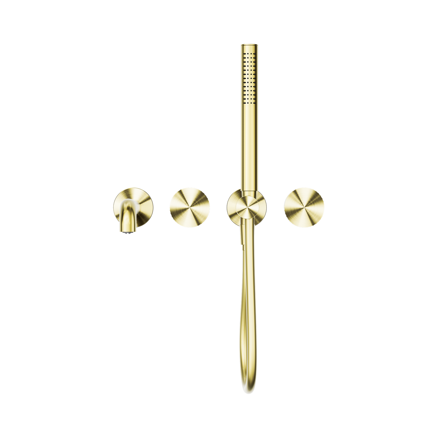 Opal Progressive Shower System Separate Plate With Spout 230mm Brushed Gold