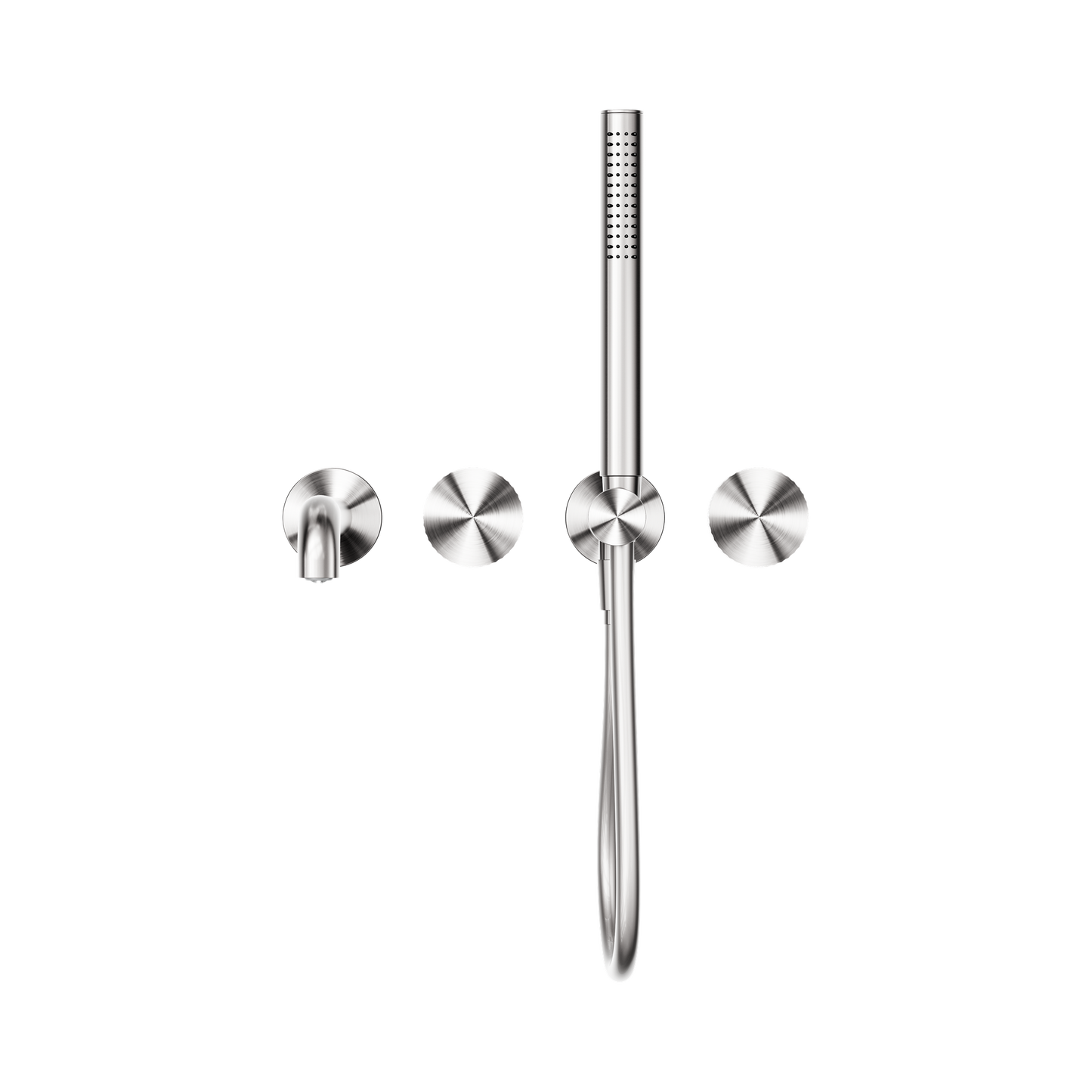 Opal Progressive Shower System Separate Plate With Spout 230mm Brushed Nickel