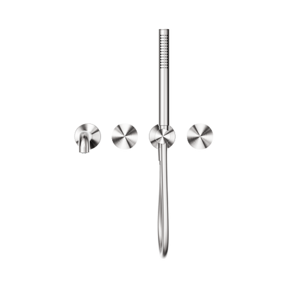 Opal Progressive Shower System Separate Plate With Spout 230mm Brushed Nickel