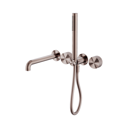 Opal Progressive Shower System Separate Plate With Spout 230mm Brushed Bronze