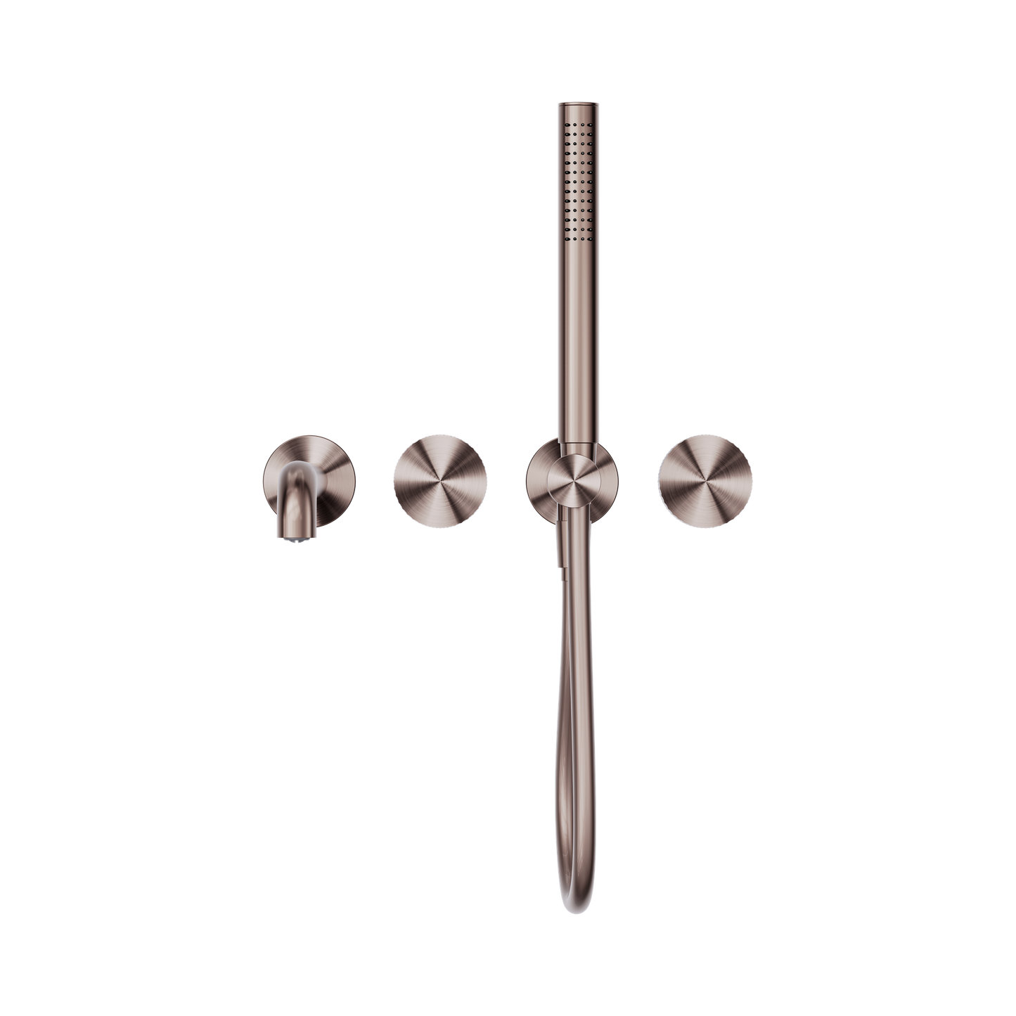 Opal Progressive Shower System Separate Plate With Spout 230mm Brushed Bronze