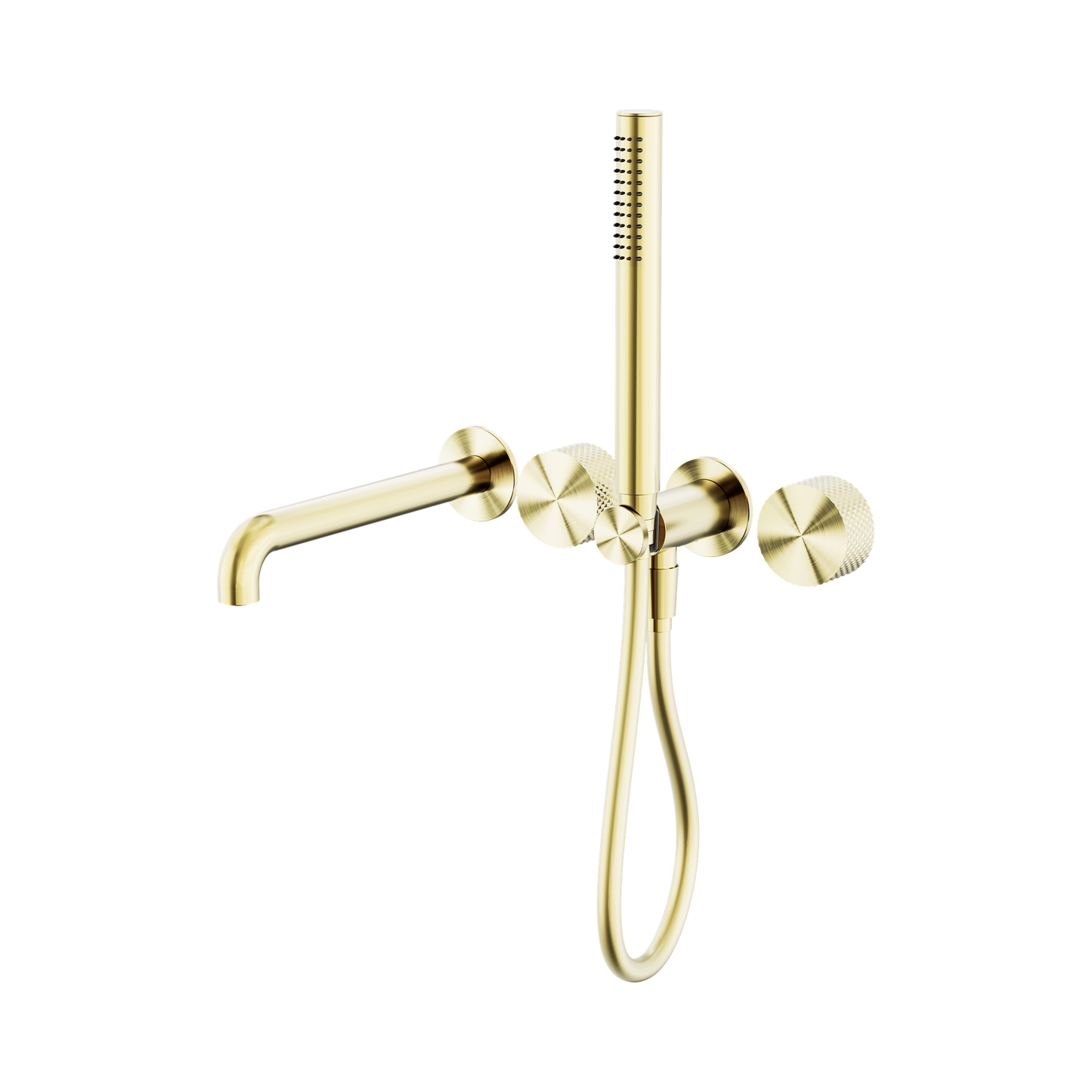 Opal Progressive Shower System Separate Plate With Spout 250mm Brushed Gold