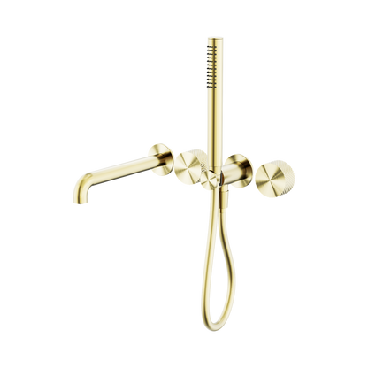 Opal Progressive Shower System Separate Plate With Spout 250mm Brushed Gold