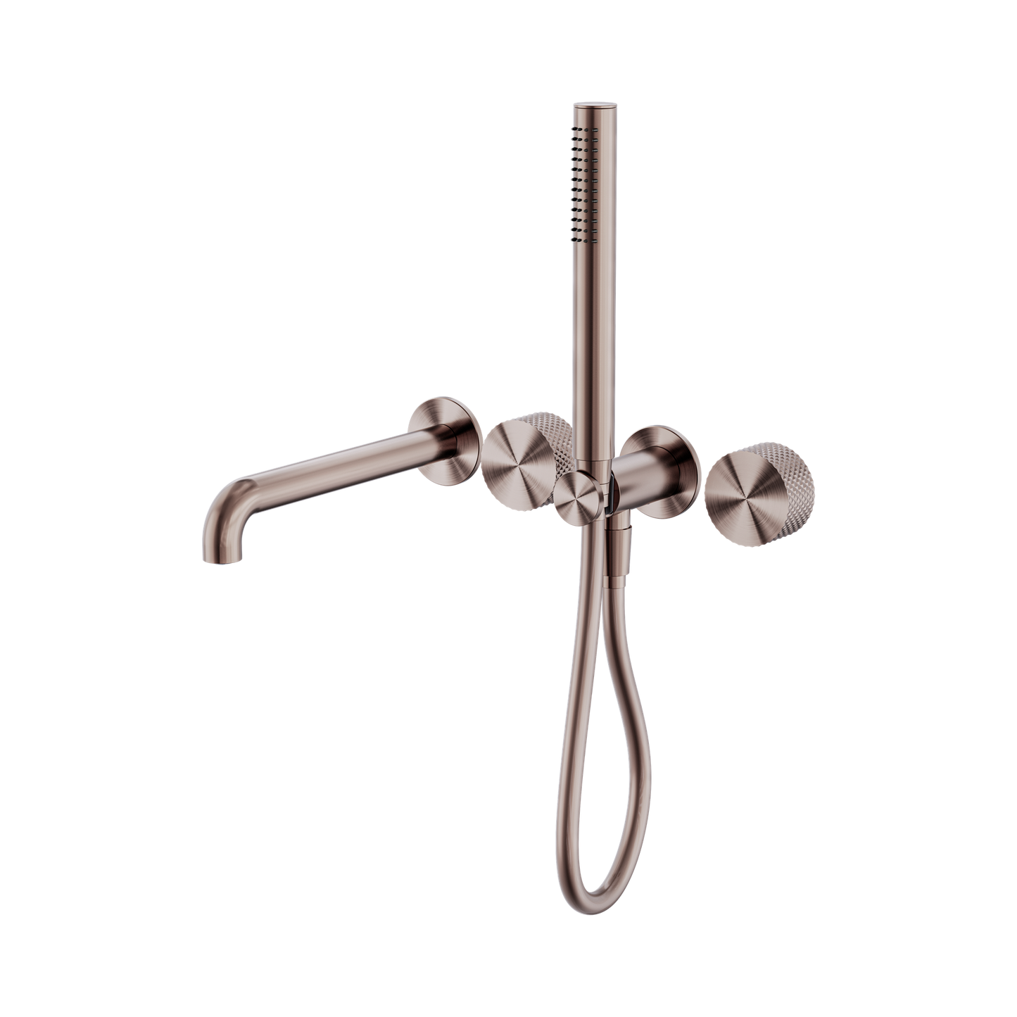 Opal Progressive Shower System Separate Plate With Spout 250mm Brushed Bronze