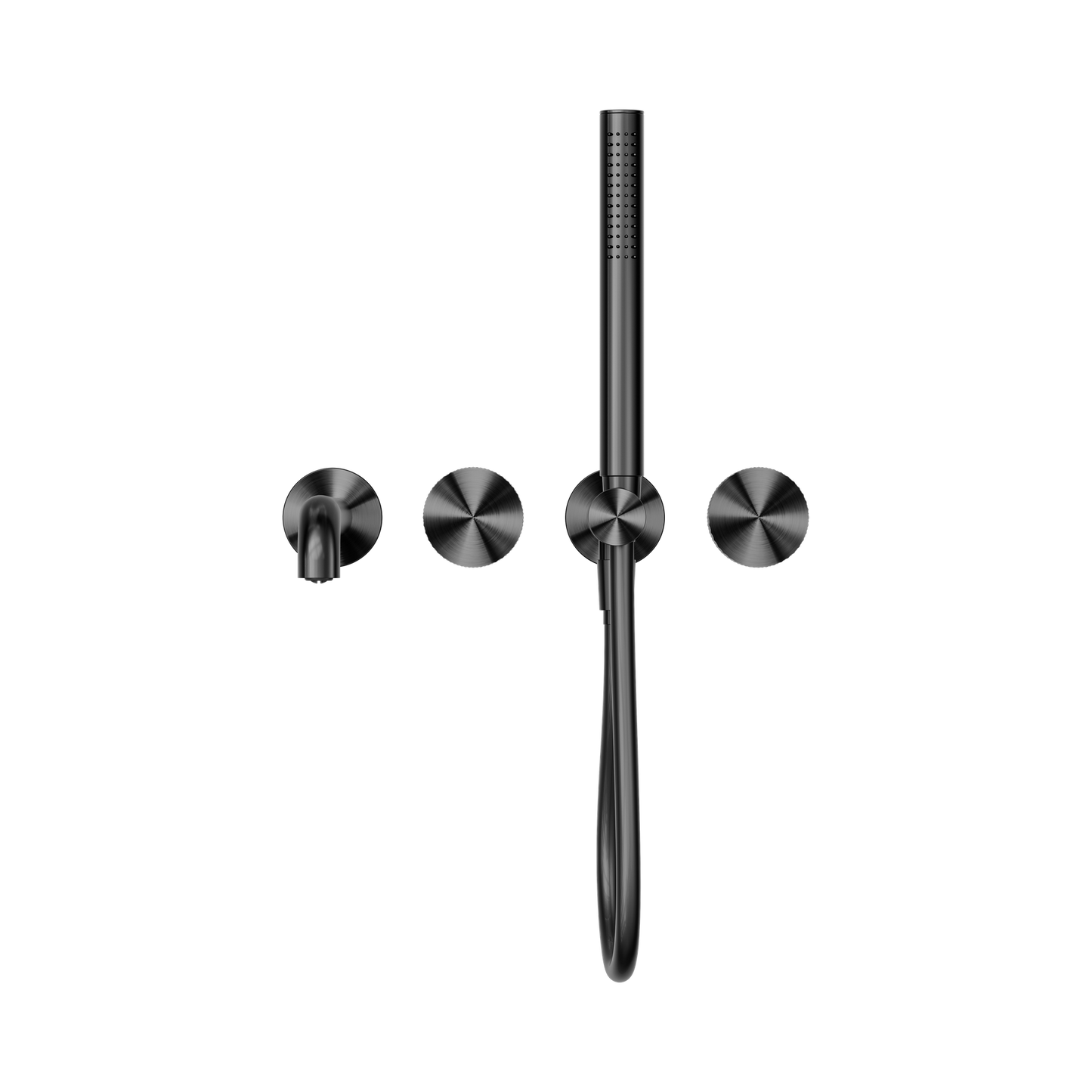 Opal Progressive Shower System Separate Plate With Spout 250mm Graphite