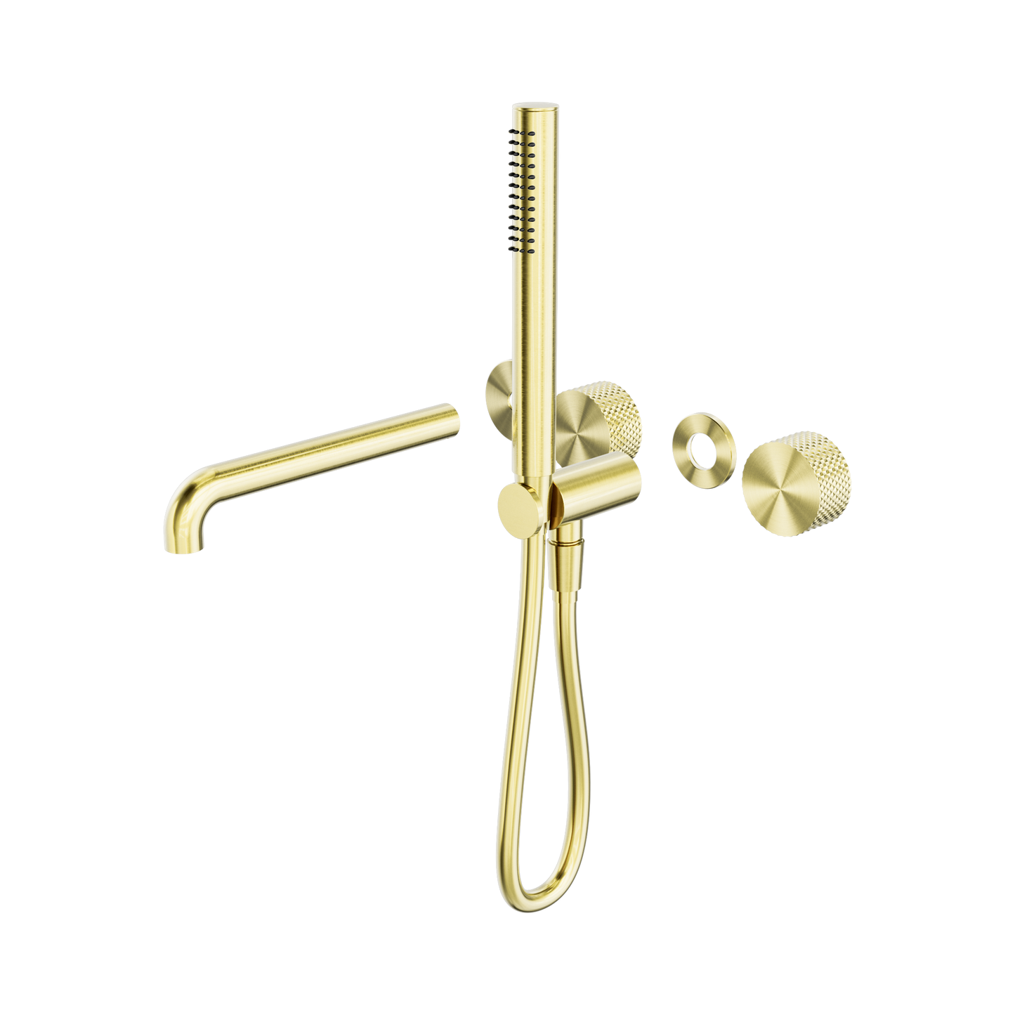 Opal Progressive Shower System Separate Plate With Spout 250mm Trim Kits Only Brushed Gold