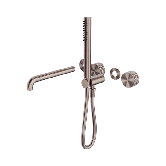 Opal Progressive Shower System Separate Plate With Spout 250mm Trim Kits Only Brushed Bronze