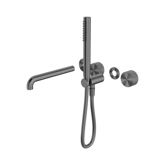 Opal Progressive Shower System Separate Plate With Spout 250mm Trim Kits Only Graphite