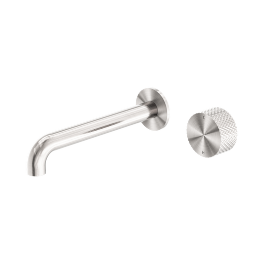 Opal Progressive Wall Basin/Bath Set 185mm Brushed Nickel