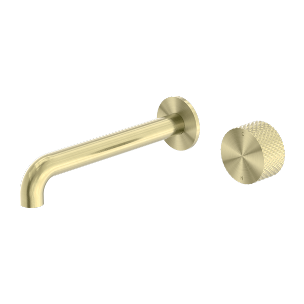 Nero Opal Progressive Wall Basin Mixer Set, 185mm Spout