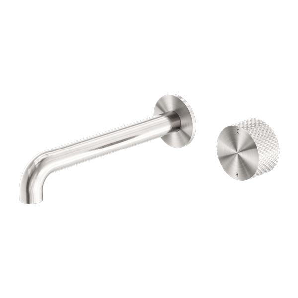 Nero Opal Progressive Wall Basin Mixer Set, 185mm Spout