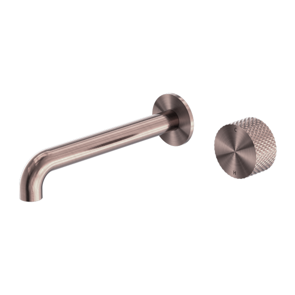 Nero Opal Progressive Wall Basin Mixer Set, 185mm Spout