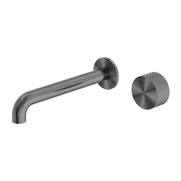 Nero Opal Progressive Wall Basin Mixer Set, 185mm Spout