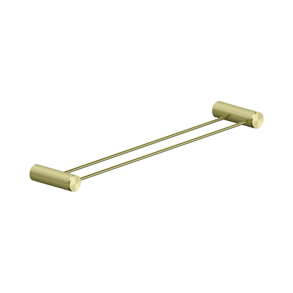 Opal Double Towel Rail 600mm Brushed Gold