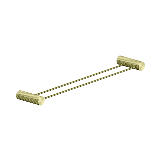 Opal Double Towel Rail 600mm Brushed Gold