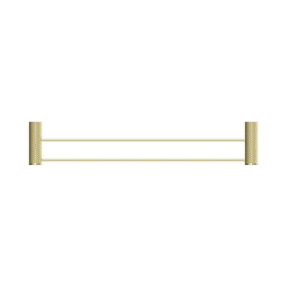 Opal Double Towel Rail 600mm Brushed Gold