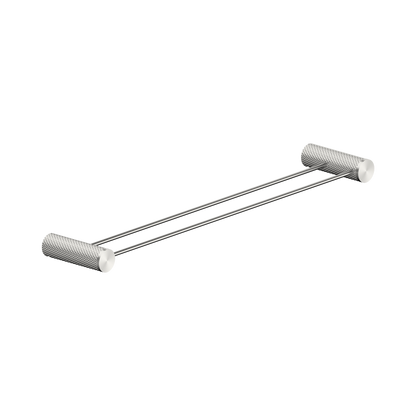 Opal Double Towel Rail 600mm Brushed Nickel
