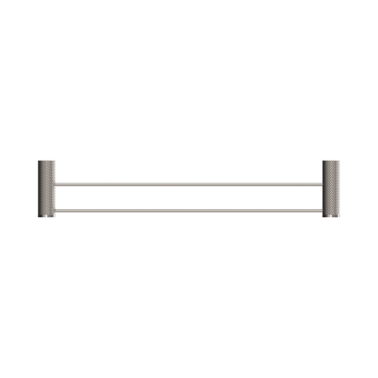 Opal Double Towel Rail 600mm Brushed Nickel