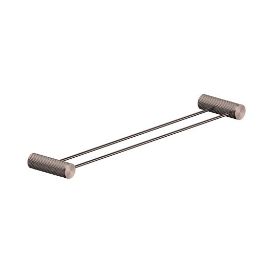 Opal Double Towel Rail 600mm Brushed Bronze