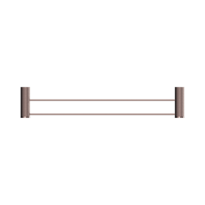 Opal Double Towel Rail 600mm Brushed Bronze