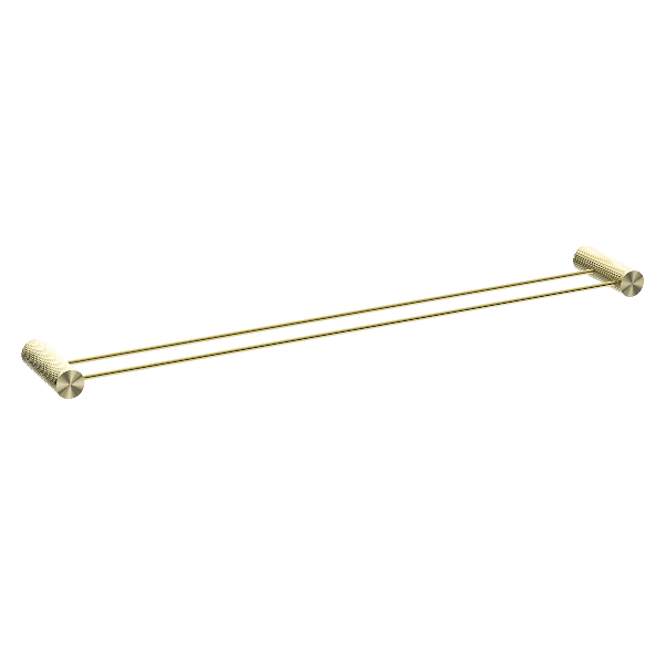 Nero Opal Double Towel Rail 800mm Brushed  NR2530dBG