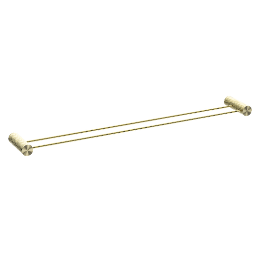 Nero Opal Double Towel Rail 800mm Brushed  NR2530dBG