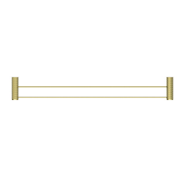 Nero Opal Double Towel Rail 800mm Brushed  NR2530dBG
