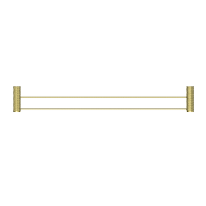 Nero Opal Double Towel Rail 800mm Brushed  NR2530dBG