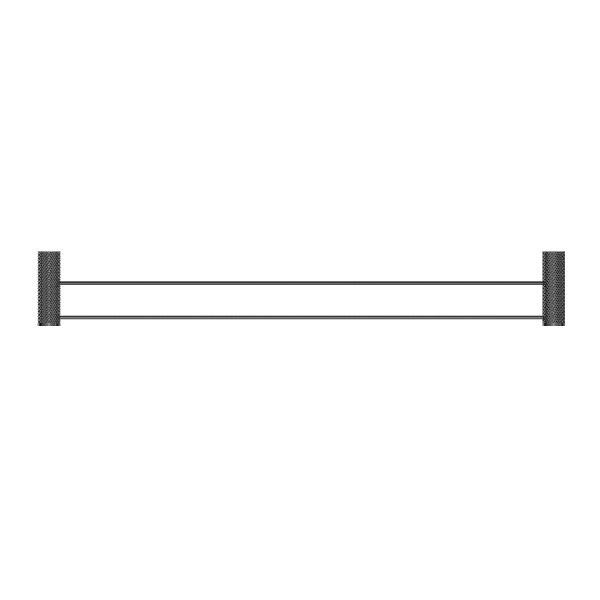 Nero Opal Double Towel Rail 800mm Graphite NR2530dGR